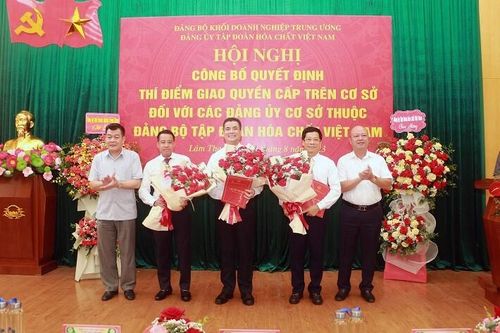 Thí điểm giao quyền cấp trên cơ sở đối với 3 Đảng bộ cơ sở thuộc Đảng bộ Tập đoàn Hóa chất Việt Nam