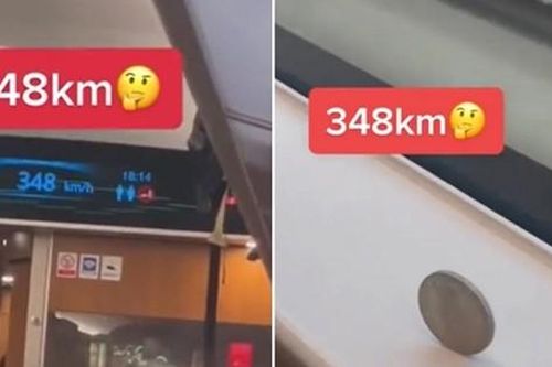 Video trên tàu cao tốc ở Trung Quốc: Tàu chạy 348 km/h mà đồng xu không nhúc nhích