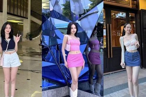 Công thức phối crop-top với váy mini giúp Hoa hậu Thanh Thủy khoe chân dài ngút ngàn