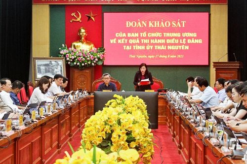Khảo sát kết quả thi hành Điều lệ Đảng tại Thái Nguyên