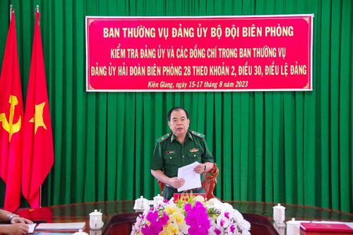 Kiểm tra theo Khoản 2, Điều 30, Điều lệ Đảng đối với Đảng ủy Hải đoàn Biên phòng 28