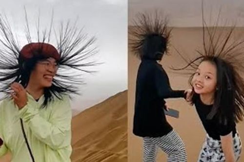 Du khách sửng sốt trải nghiệm cảm giác 'tóc dựng đứng' ở giữa sa mạc