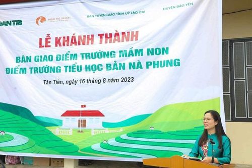 Khánh thành trường Mầm non và Tiểu học Nà Phung do Học viện Minh Trí Thành tài trợ