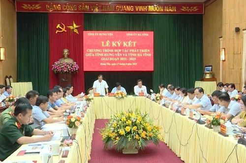 Hưng Yên và Hà Tĩnh ký kết hợp tác phát triển giai đoạn 2023 - 2025