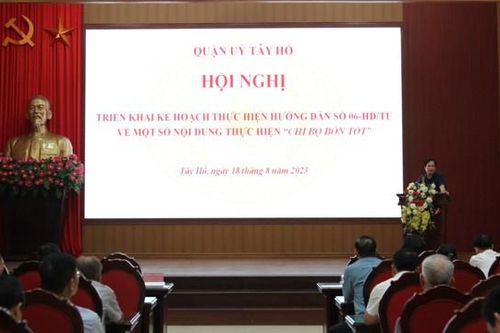 Tây Hồ triển khai kế hoạch thực hiện 'Chi bộ bốn tốt'
