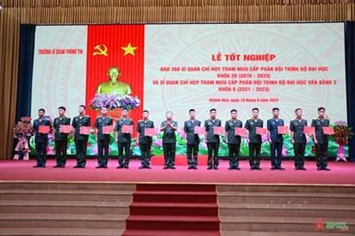 Trường Sĩ quan Thông tin tổ chức tốt nghiệp đào tạo sĩ quan chỉ huy tham mưu năm 2023