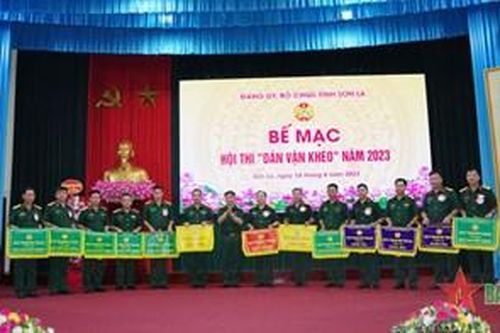 Bộ CHQS tỉnh Sơn La bế mạc Hội thi 'Dân vận khéo' năm 2023