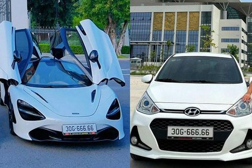 McLaren 720S hơn 20 tỷ định danh biển 'ngũ quý 6' của Hyundai i10?