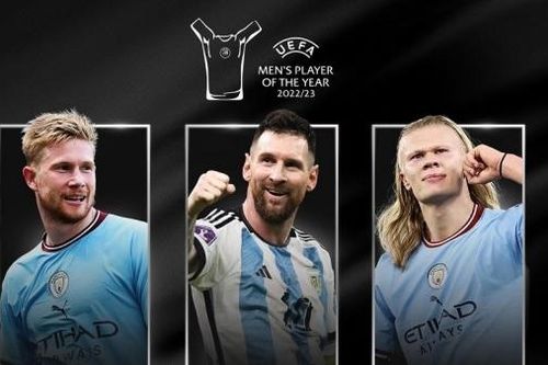 Lionel Messi, Erling Haaland, Kevin de Bruyne lọt top 3 bình chọn cầu thủ xuất sắc nhất châu Âu mùa giải 2022/23