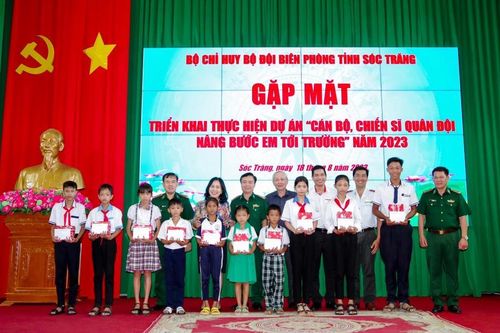 BĐBP Sóc Trăng: Gặp mặt triển khai thực hiện Dự án 'Cán bộ, chiến sĩ Quân đội nâng bước em tới trường'