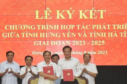 Hai tỉnh Hà Tĩnh - Hưng Yên ký kết hợp tác phát triển giai đoạn 2023 - 2025