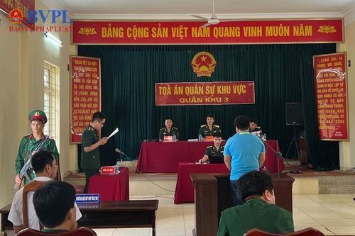 VKSQS khu vực 1 BĐBP phối hợp tổ chức phiên tòa xét xử lưu động rút kinh nghiệm