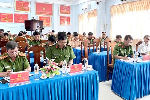 Đảng bộ Công an TX. Tịnh Biên sơ kết giữa nhiệm kỳ 2020 - 2025