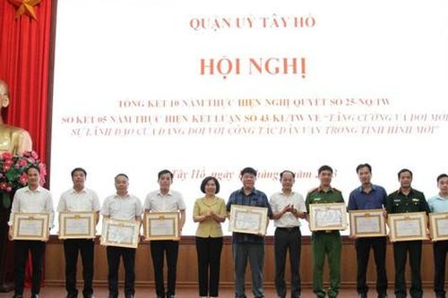 Quận Tây Hồ xây dựng thành công 1.348 mô hình dân vận khéo