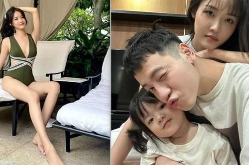 Á hậu chân dài 1,2m của showbiz Việt và chuyện tình hợp tan như phim với ông xã kém tuổi