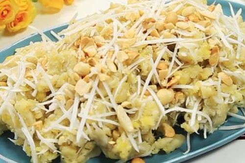 Món ngon lạ miệng từ chuối xanh: Dẻo như xôi, thơm ngậy vị cốt dừa