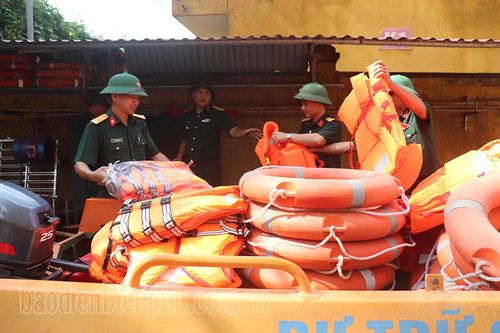 Bộ đội huyện Điện Biên chủ động ứng phó với mưa lũ
