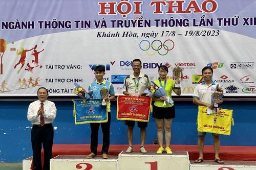 Đài Phát thanh và Truyền hình Khánh Hòa đoạt giải nhất toàn đoàn Hội thao ngành Thông tin và Truyền thông, lần thứ XII-2023