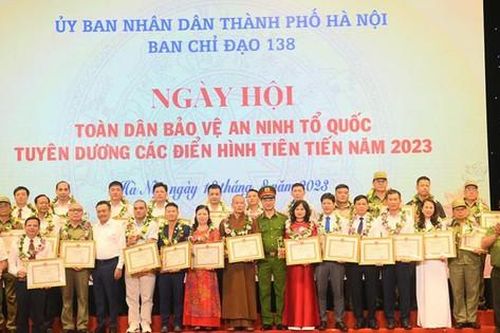 Hà Nội tuyên dương 40 điển hình tiên tiến trong phong trào toàn dân bảo vệ an ninh Tổ quốc năm 2023