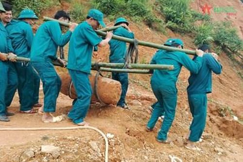 Điện Biên: Hủy nổ an toàn quả bom còn sót lại sau chiến tranh