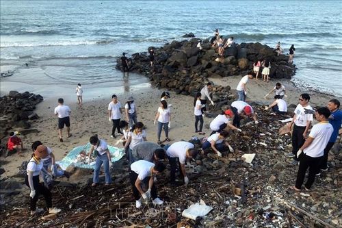 Tình nguyện viên và du khách tham gia dọn hơn 50 tấn rác trên bãi biển Vũng Tàu