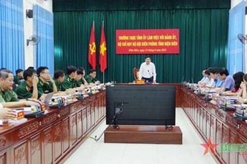 Điện Biên: Đoàn công tác của Thường trực Tỉnh ủy làm việc với Đảng ủy, Bộ Chỉ huy BĐBP tỉnh
