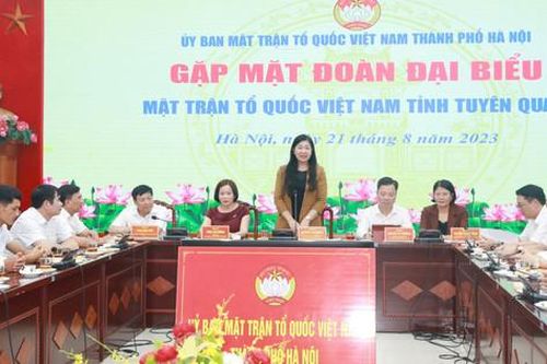 Trao đổi kinh nghiệm hoạt động Mặt trận giữa Thủ đô Hà Nội và tỉnh Tuyên Quang