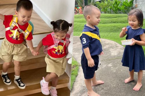 Trang phục đi học vừa rẻ vừa xinh của Lisa - Leon nhà Hồ Ngọc Hà
