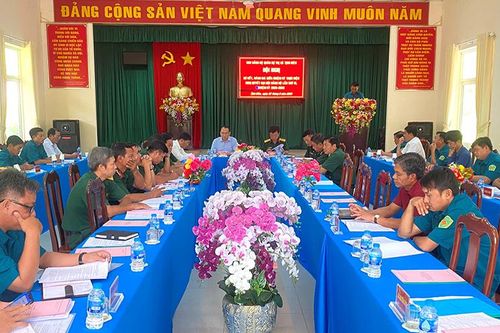 Sơ kết giữa nhiệm kỳ thực hiện Nghị quyết Đại hội Đảng bộ Quân sự TX. Tịnh Biên, nhiệm kỳ 2020 – 2025