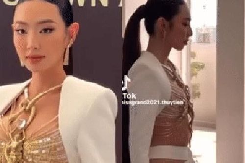 Diện váy cắt xẻ táo bạo, Hoa hậu Thùy Tiên bất ngờ để lộ vòng 2 kém thon gọn?