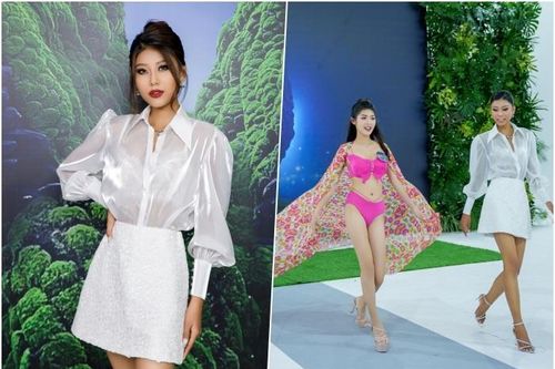 Á hậu Thạch Thu Thảo: 'Áp lực khi lần đầu trải nghiệm training catwalk'