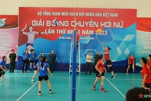 Khai mạc Giải bóng chuyền hơi nữ Bộ Tổng Tham mưu 2023