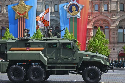 Xe bọc thép Spartak được trang bị bệ phóng tên lửa Tornado-G