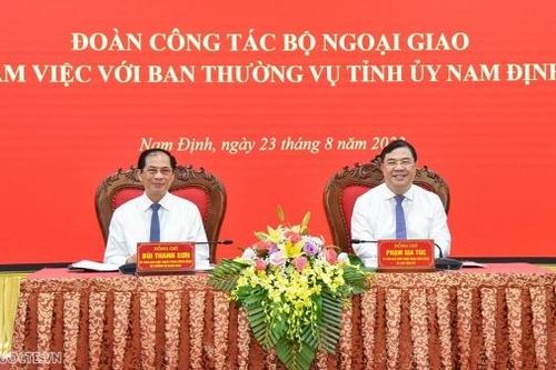 Bộ Ngoại giao phối hợp với tỉnh Nam Định triển khai công tác đối ngoại và ngoại giao phục vụ phát triển kinh tế - xã hội