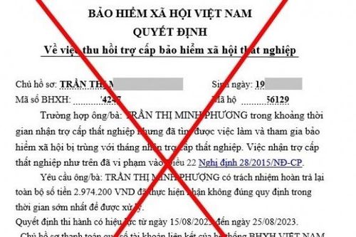 Quảng Nam: Mạo danh cơ quan bảo hiểm xã hội lừa đảo thu hồi tiền trợ cấp thất nghiệp