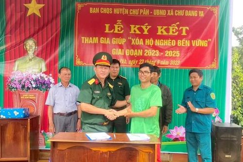 Chư Păh: Ký kết tham gia giúp 'xóa hộ nghèo bền vững' giai đoạn 2023-2025