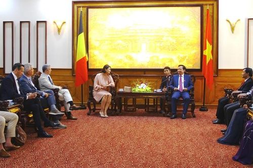 Bí thư Tỉnh ủy Lê Trường Lưu tiếp xã giao Chủ tịch Thượng viện Vương quốc Bỉ