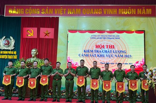 Kiểm tra, đánh giá năng lực Cảnh sát khu vực Công an huyện Thạch Thất