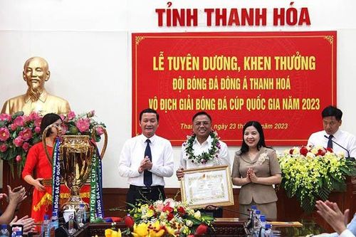 Vinh danh thành tích câu lạc bộ bóng đá Đông Á Thanh Hóa