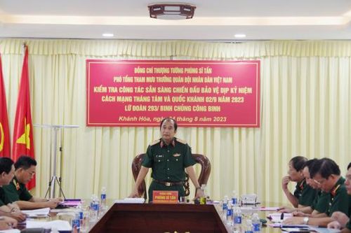 Bộ Tổng Tham mưu kiểm tra công tác sẵn sàng chiến đấu tại Lữ đoàn Công binh 293