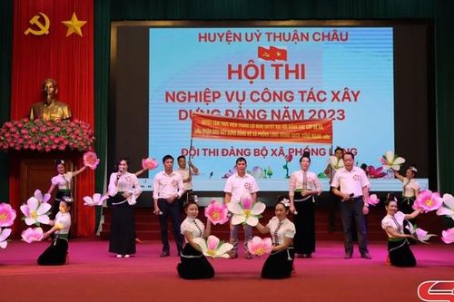 Hội thi nghiệp vụ công tác xây dựng Đảng huyện Thuận Châu