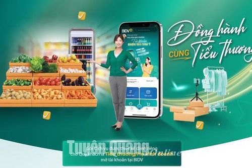 BIDV Tuyên Quang đồng hành cùng tiểu thương và phủ sóng mã QR code