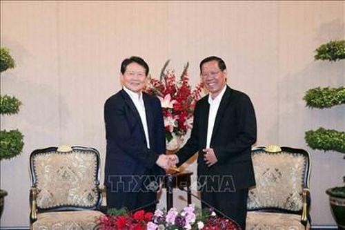 Lãnh đạo Thành phố Hồ Chí Minh tiếp Chủ tịch Hội nghiên cứu xây dựng Đảng toàn quốc Trung Quốc