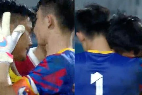 Hình ảnh đẹp: Việt Nam vô địch U23 Đông Nam Á, Quan Văn Chuẩn chạy tới ôm động viên thủ môn U23 Indonesia
