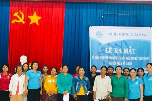 Ra mắt mô hình 'Hội viên phụ nữ tiết kiệm tiền nuôi heo đất mua Bảo hiểm y tế'