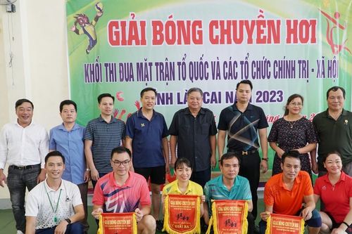 Hội Chữ thập đỏ tỉnh đoạt giải Nhất Giải bóng chuyền hơi MTTQ và các tổ chức chính trị - xã hội tỉnh Lào Cai năm 2023