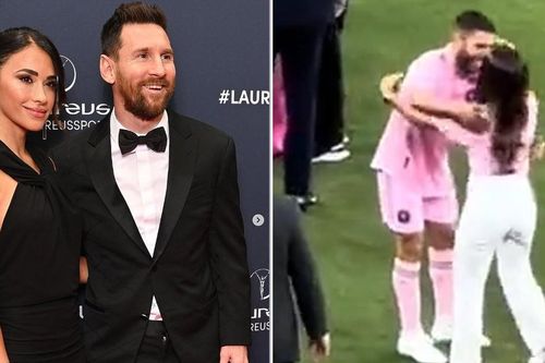 Hài hước với khoảnh khắc vợ Messi suýt hôn trai lạ vì tưởng nhầm là chồng