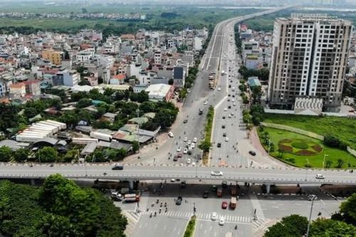 Toàn cảnh nút giao Cổ Linh - Đàm Quang Trung, nơi chuẩn bị xây hầm chui