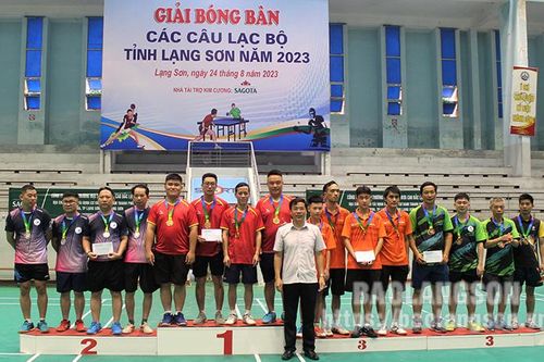 37 bộ huy chương được trao tại giải bóng bàn các câu lạc bộ tỉnh Lạng Sơn năm 2023