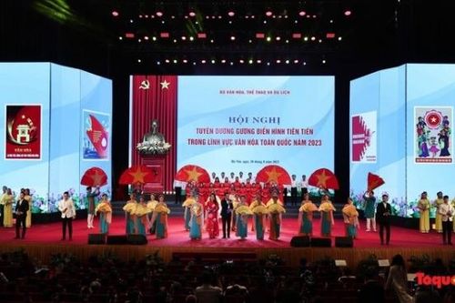 Hội nghị Tuyên dương gương điển hình tiên tiến trong lĩnh vực văn hóa toàn quốc năm 2023